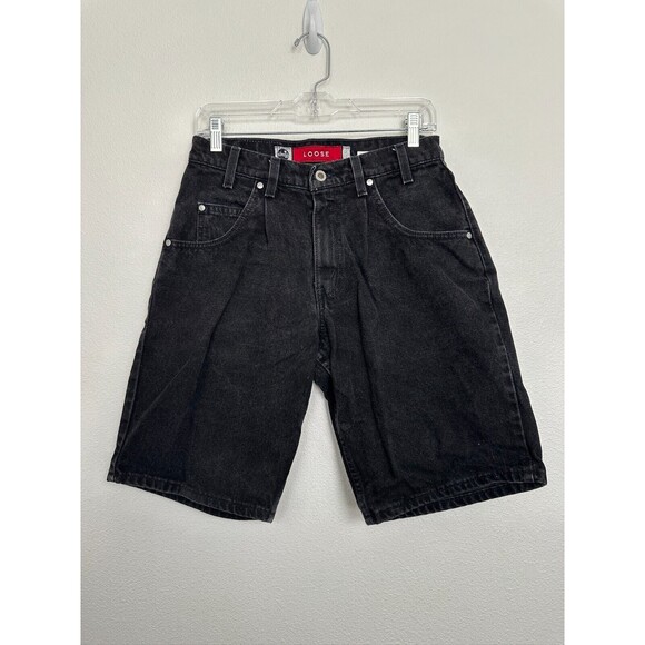 Levi's Loose Silver Tab Vintage Bermuda Shorts Black Cotton USA Made Women's 30